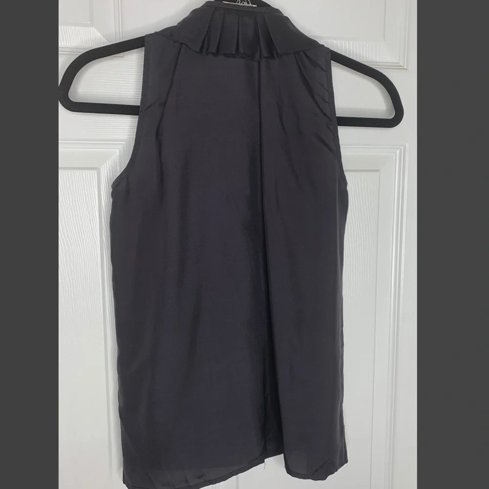 J. Crew 100% Silk Ruffle Collar Blouse Sz 0